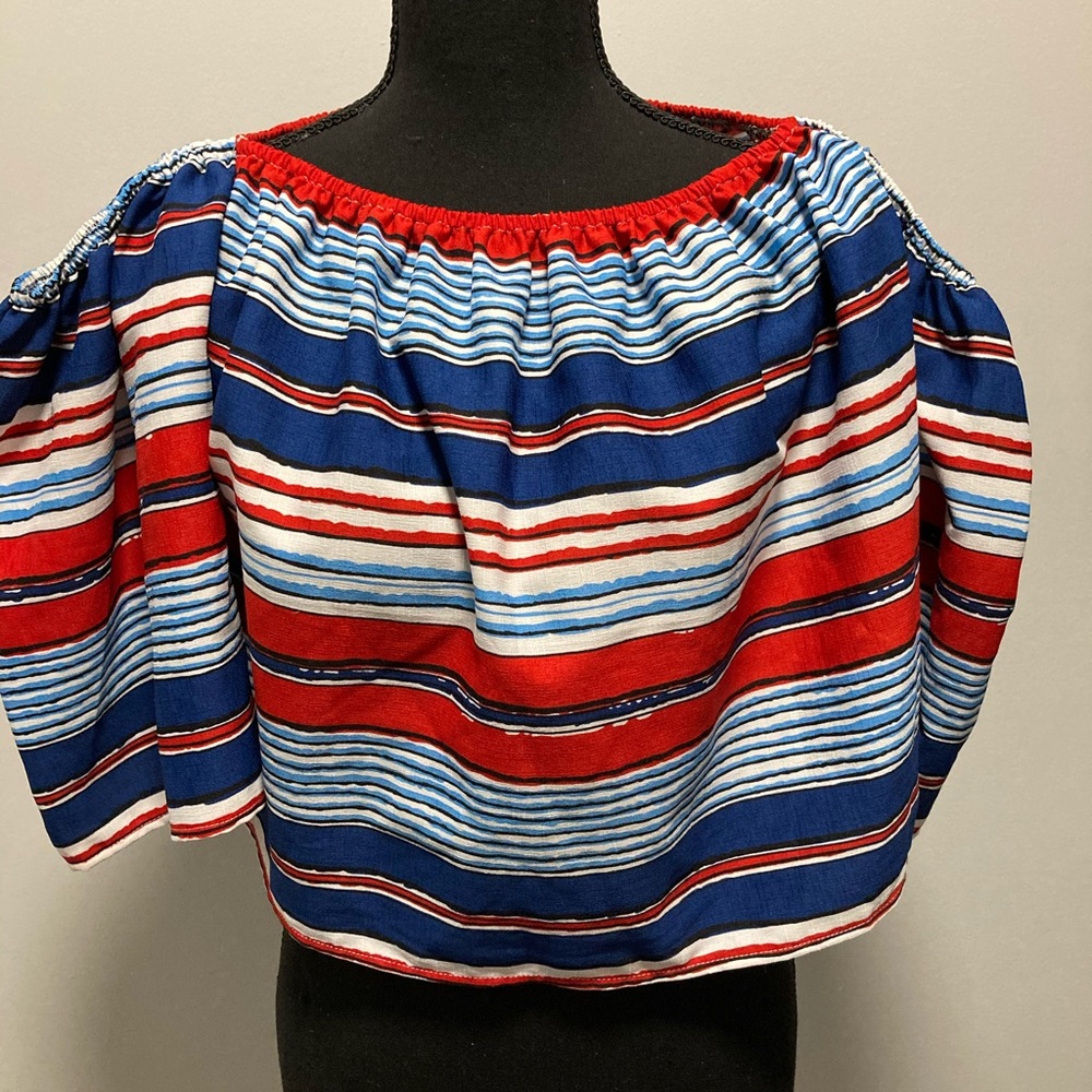 Red white and blue crop top
